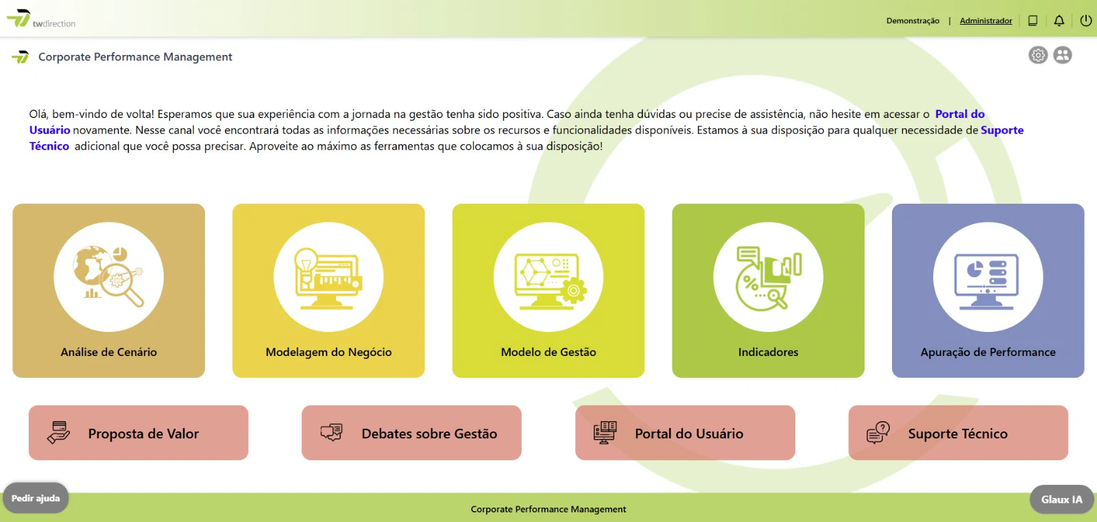 TW Direction — Tela principal do sistema CPM